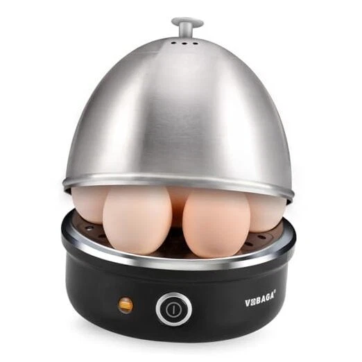 Electric Egg Cooker - Rapid Egg Boiler with Auto Shut Off - Soft - Black