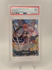 One Piece TCG Rebecca OP04-039 Alternate Art alt Leader English PSA 9