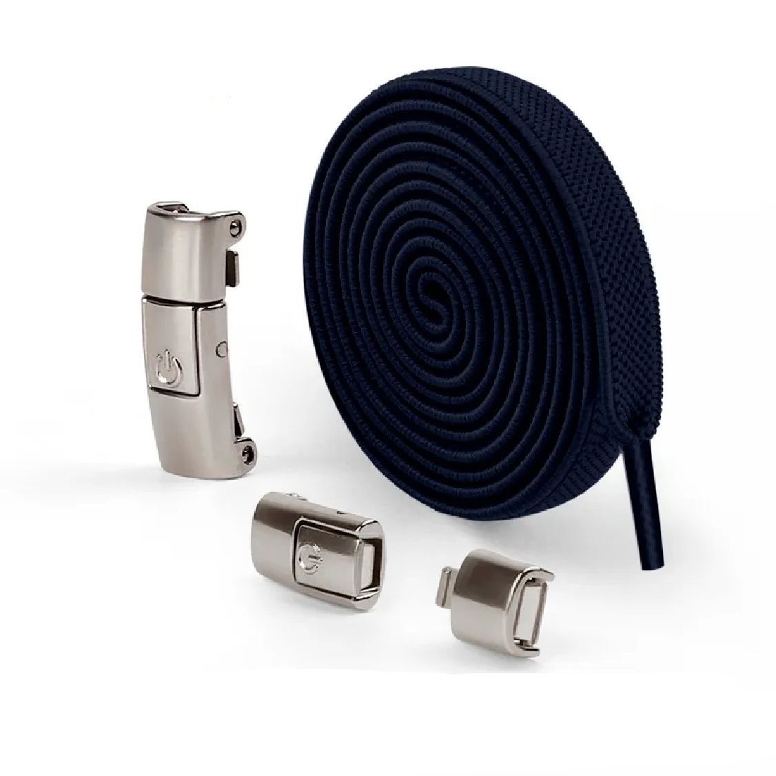 SAINT LAURENT Lacci scarpe di ricambio piatti sneakers blu navy elasticizzati senza lacci #2001