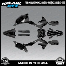 Kalair GFX Graphics Kit for KX450 2019-2023 and KX250 2021-24 Evader-Smoke