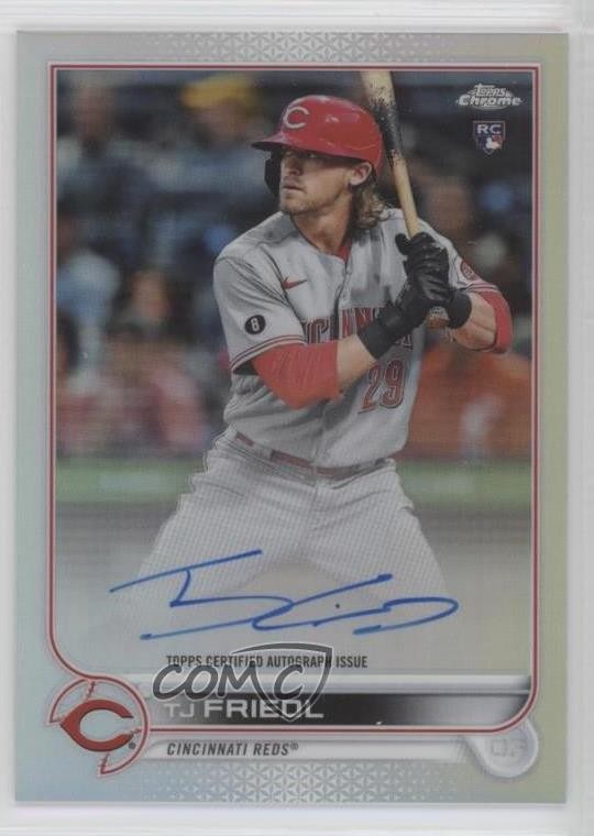 2022 Topps Chrome Rookie Refractor /499 TJ Friedl #RA-TF Auto yk0