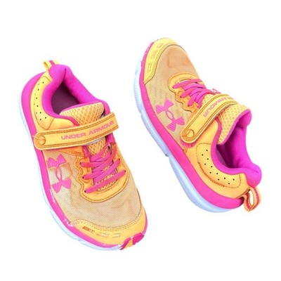 Under Armour Kids' Assert 10 Running Sneakers Little Kids Size 1Y Orange Pink