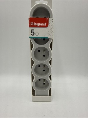 LEGRAND - Extra-flache Mehrfachsteckdose zum Verkabeln - 5 Steckdosen mit Erdung