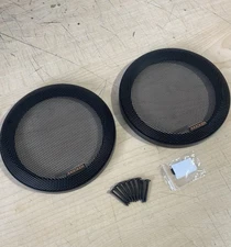 Kicker 6.5” Speaker Grills 51KSC6504 – Pair w/ Mounting Hardware – Brand New