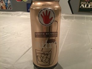 White Russian Nitro Stout 16oz empty beer can