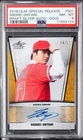2018 LEAF DRAFT SPECIAL GOLD ROOKIE AUTO #S01 SHOHEI OHTANI #/17 PSA 8 POP 1 NO↑
