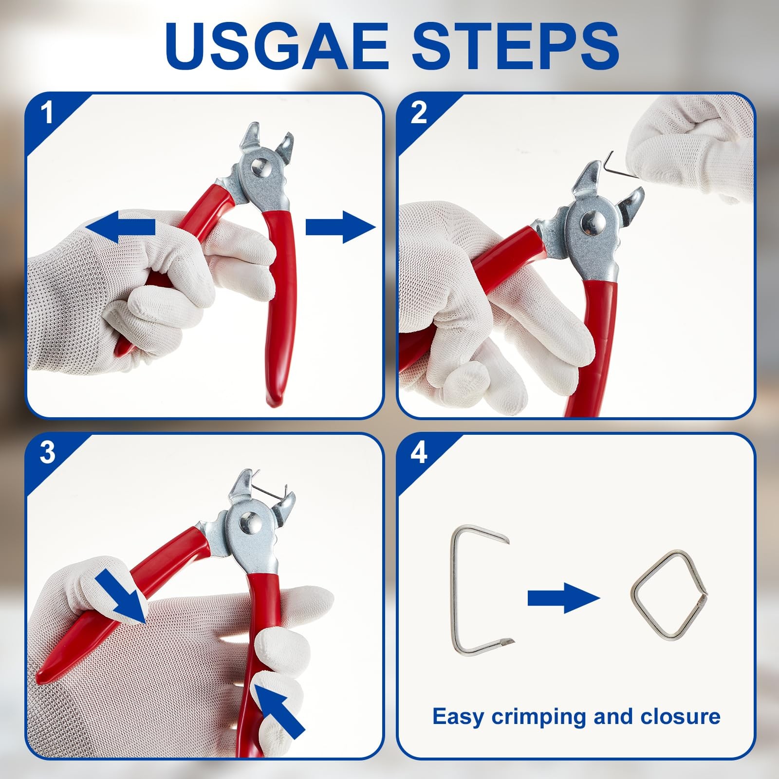 Hod Rings 300 Pcs Hog Rings with 2 Pcs Hog Ring Pliers Kit, Red | eBay