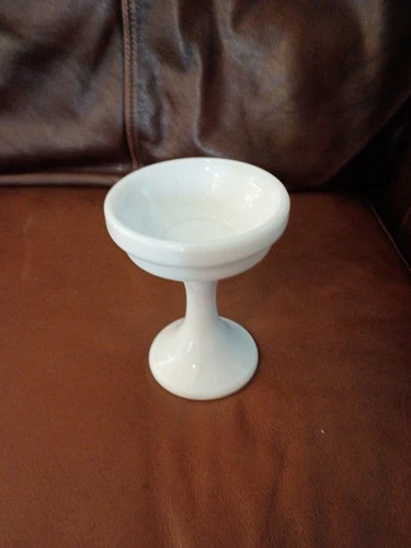 Westmoreland VTG Milkglass Candleholder Pedestal Soap White Trinket Dish