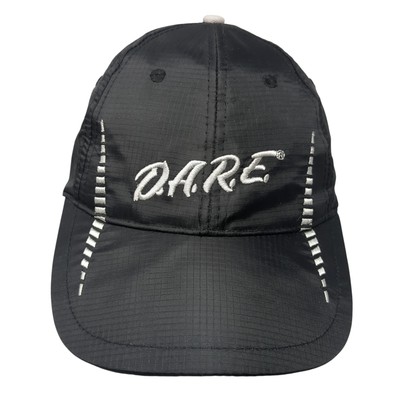 D.A.R.E. Strapback Baseball Cap Black One Size Adjustable Embroidered 6 Panel
