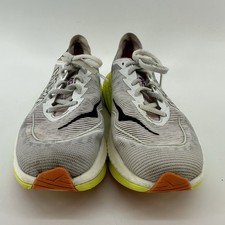 Hoka One One Mach X 2 Shoes Mens 9.5D Gray Running Frost Citrus 1155119 FCT