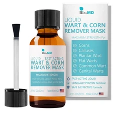 Bio-MD Liquid Wart Corn Remover Mask Maximum Strength Calluses Sealed Exp 3/2027