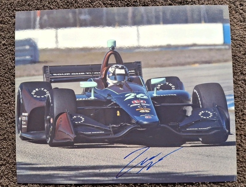 Authentic ZACH VEACH Signed 8x10 Photo INDYCAR INDIANAPOLIS 500 AUTOGRAPH *