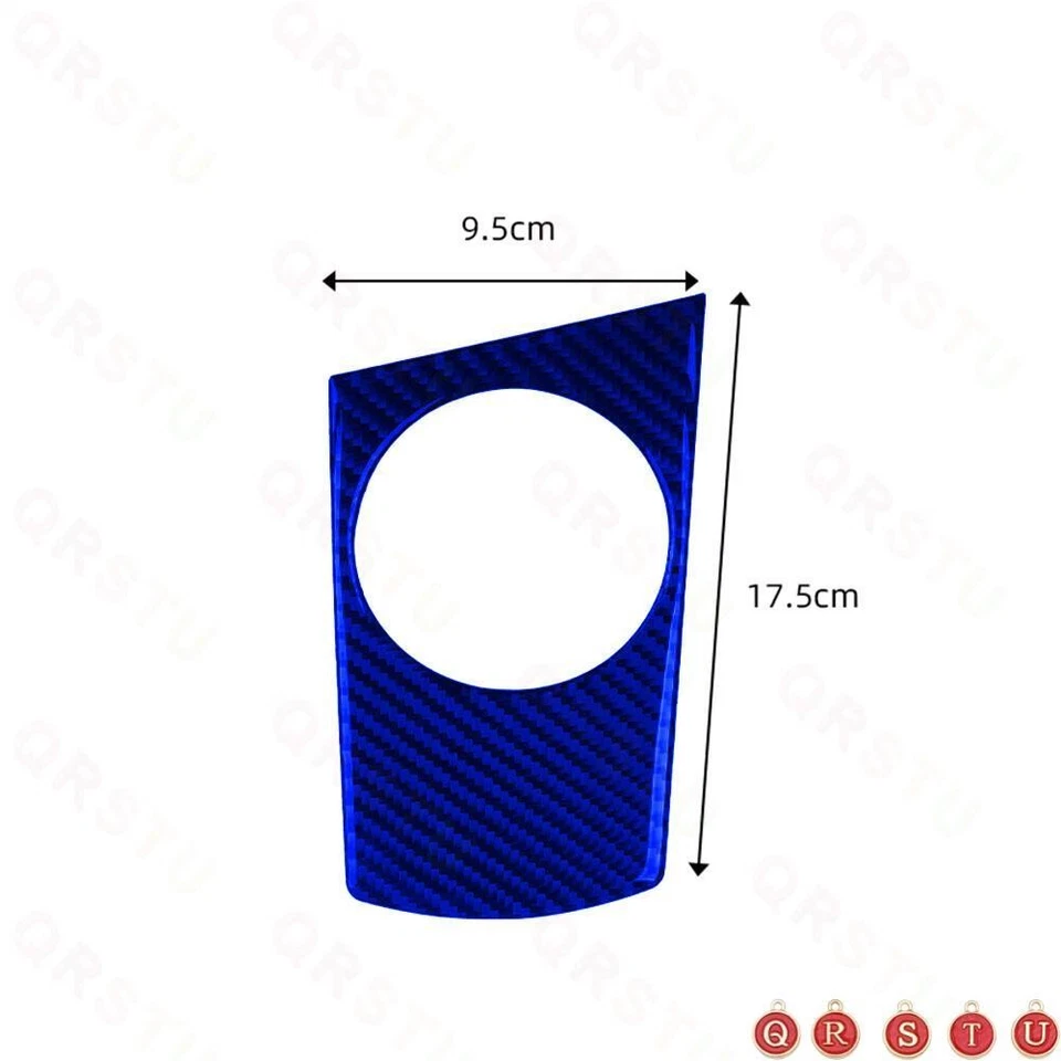 Blue Carbon Fiber Inner Watercup Panel Decorative Cover Trim For BMW X3 2004-10 - Imagem 2 de 4