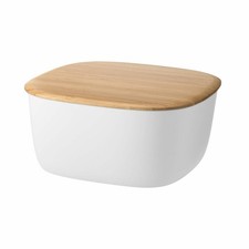Rig-Tig Brotkasten Box-It, Brotdose, Kunststoff, Bambus, White, 23 x 23 cm