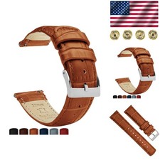Elegant Alligator Grain 18mm Watch Strap with Stainless Steel Buckle - Women  s
