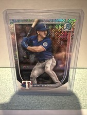 2025 Bowman Chrome - Wyatt Langford #36 Mega Box Mojo Refractor