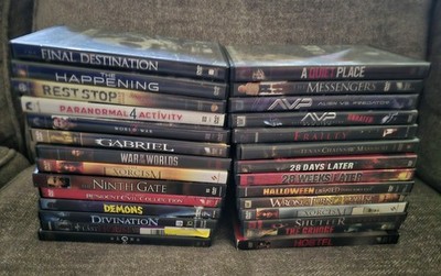 Horror DVD Movie Lot of 28: Wrong Turn, Demons, Texas Chainsaw, and more!
