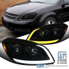Smoke Fits 2005-2010 Chevy Cobalt 07-09 Pontiac G5 Projector Headlights Led Lamp