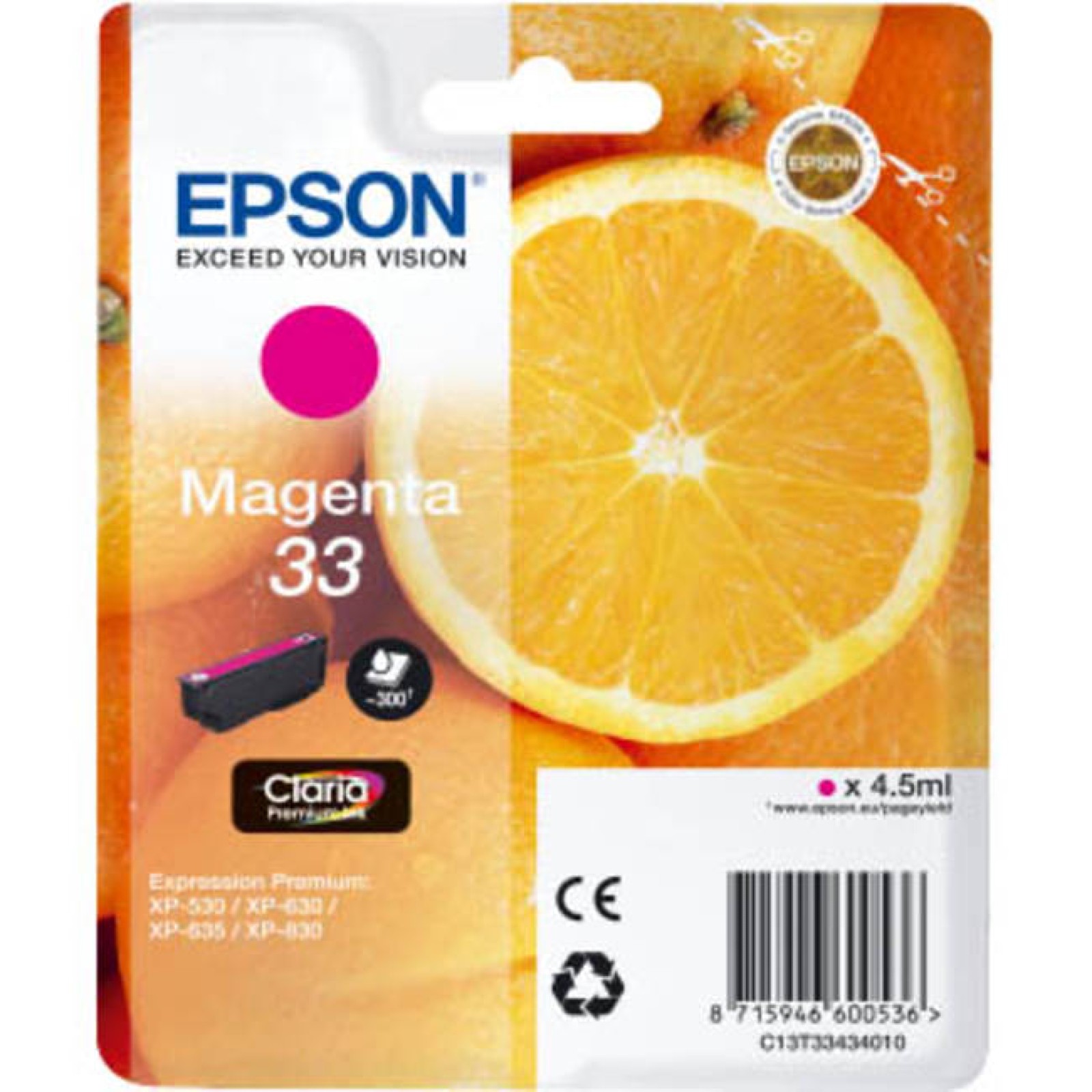 Epson 33 Ink Cartridge Claria Premium Oranges Magenta - Image 3