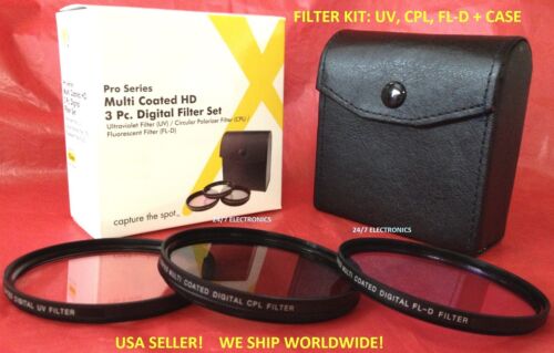 FILTER KIT 72mm CPL UV FLD to CAMERA SONY DSC-RX10 III RX10III RX10M3, RX10 IV - Picture 1 of 12