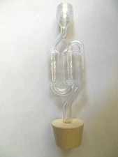 Size #10 Rubber Stopper Airlock Hole w/ S-shape Bubble Airlock Bung Drilled Gum 