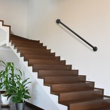 3Ft Metal Handrail Stairs Wall-Mounted Railing Indoor Outdoor Wall Balustrade