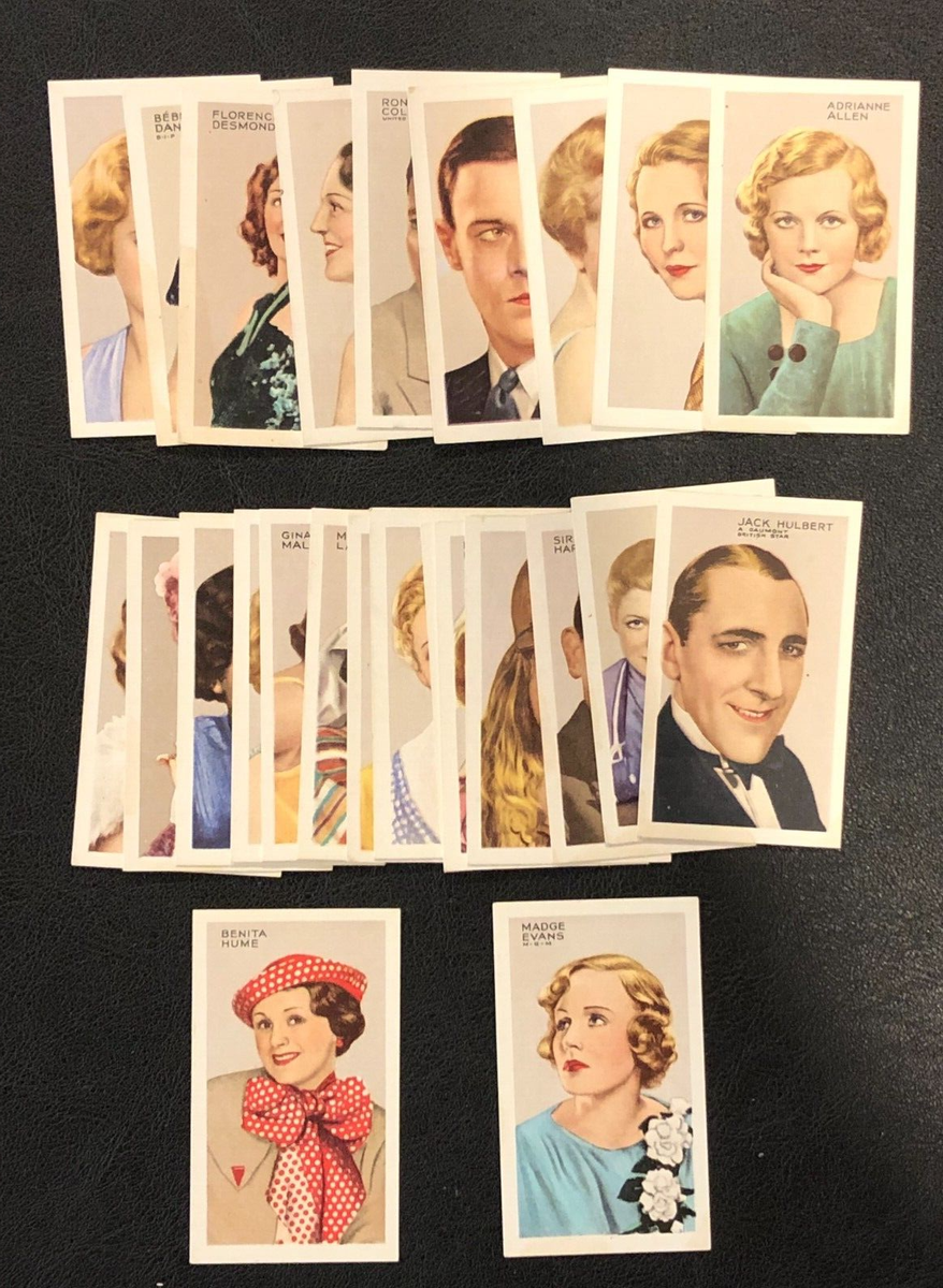 1935 Stars of Screen & Stage Park Drive Gallaher Cigarette Cards 