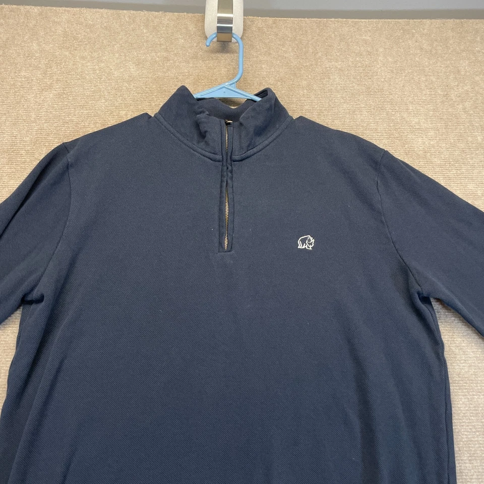 Suéter Pullover Rhino Rugby 1/4 Cremallera Para Hombre Medio Azul Marino Manga Larga Gran Bretaña Foto 2 de 4