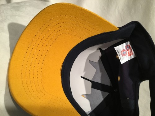 Correa trasera ajustable de ala curva azul marino de West Virginia Mountaineers 100 % algodón - Imagen 5 de 5