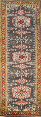 Viss Handmade Runner Rug Traditional Design Wool Craftsmanship 3x8 ft