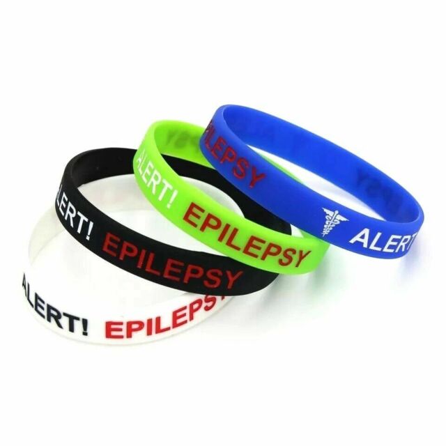 Epilepsy Epileptic Medical Alert Bracelet Badge Health Survival Silicone Aware Epilepsy Epileptic Medical Alert Bracelet Badge Health Survival Silicone Aware