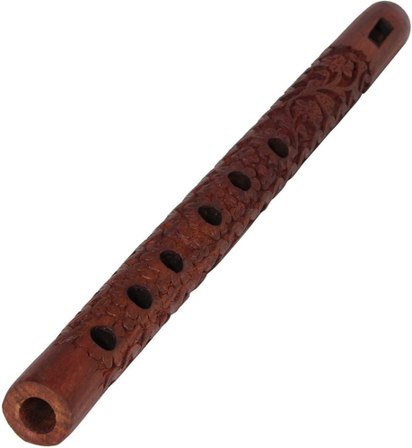 Mouth Woodwind Flute Wooden Traditional Hand Carved, Great Sound Indian Musical - Picture 11 of 12