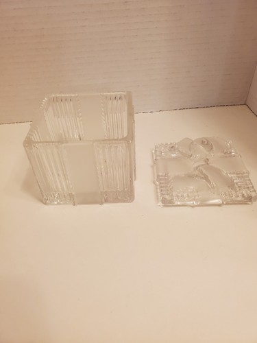 ANNA HUTTE BLEIKRISTALL GIFT TRINKET BOX 24% LEAD CRYSTAL 3 1/4" SQUARE - Picture 4 of 7