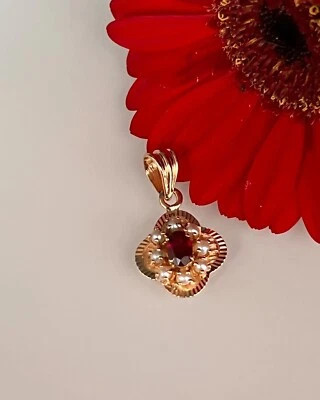 pendentif or 18 carats ancien - Photo 1/4