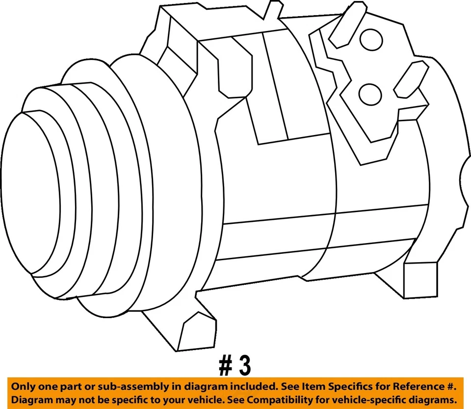 Compresor de aire acondicionado usado se adapta a: Chrysler Town & Country 2013 3,6 L con aire acondicionado trasero grado A Foto 4 de 4