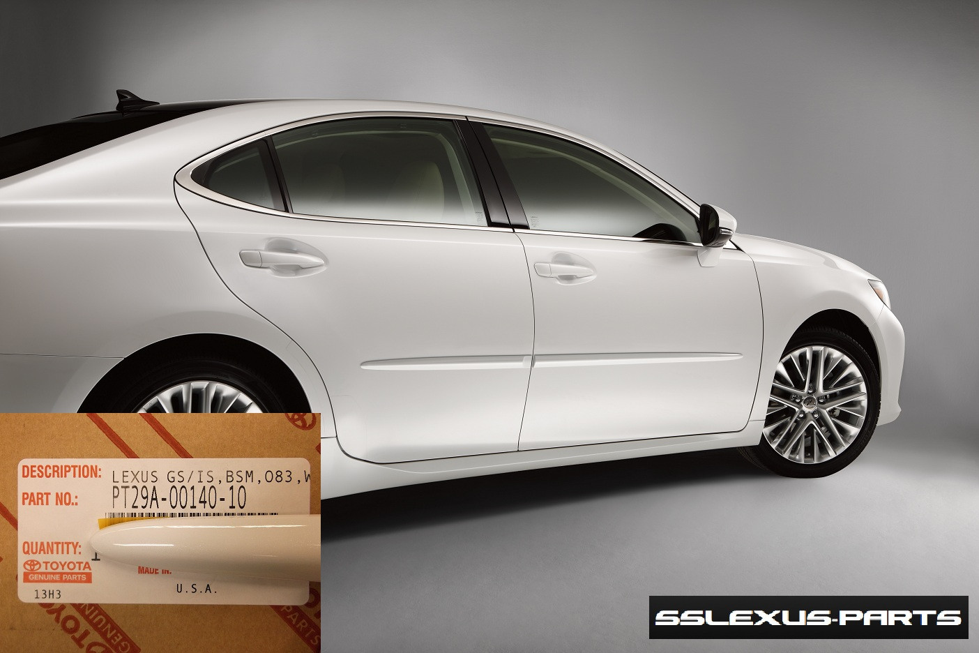 Lexus ES350 Crafted Line (2015) OEM BODY SIDE MOLDINGS SET (Ultra White) (083) eBay