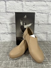 Leo Slip On Jazz Tap Shoes New Tan Size 4 Dance LS3007L
