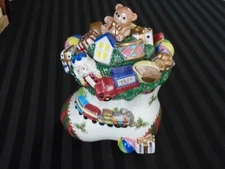 C-737 Fitz and Floyd Omnibus Christmas Stocking Cookie Jar