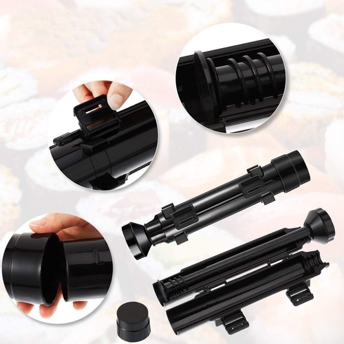 Sushi Bazooka Maker kit, Sushi Roller Mold Food Grade DIY Black - Picture 3 of 5