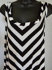 Apt 9 Womens Sundress Dress Size M Medium Black White Striped