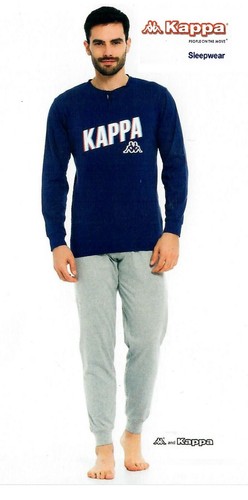 Kappa Pigiama Uomo in Caldo Cotone Interlock - Navy – Kisené