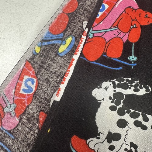 1 Yard Vintage Animals on Scooters Skateboards Colorful Cotton Fabric Springs In - Picture 2 of 7