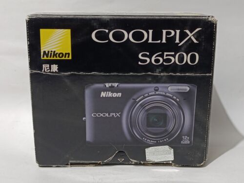 Nikon COOLPIX S6500 16.0MP Digital Camera, 12X Zoom WiFi, Tested, Boxed+ 16GB SD