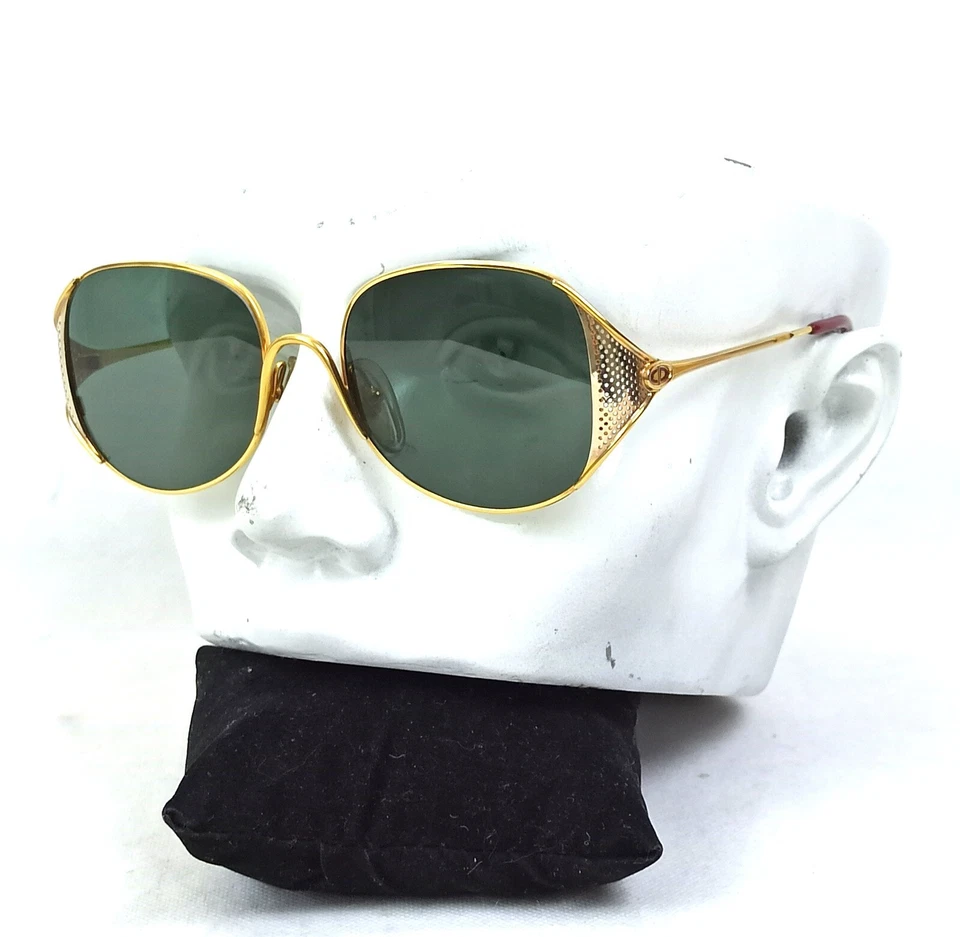 ICÓNICO CH. GAFAS DE SOL DIOR DORADAS VINTAGE ELEGANTE FRANCIA MARCO DE METAL 2362 44 Foto 2 de 4