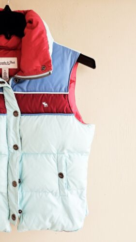 Abercrombie & Fitch Colorful Down Filled Quilted Puffer Vest Size Large - Picture 2 of 10