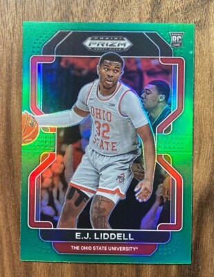 EJ Liddell 2022 Panini Prizm Draft Picks RC Rookie Green Prizm #74 Ohio State
