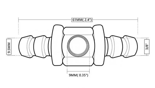 ASSEMBLED Inline Fuel OIL Pressure Gauge Kit for 8mm Hose 0-11 Bar 0-160 Psi - Afbeelding 4 van 4