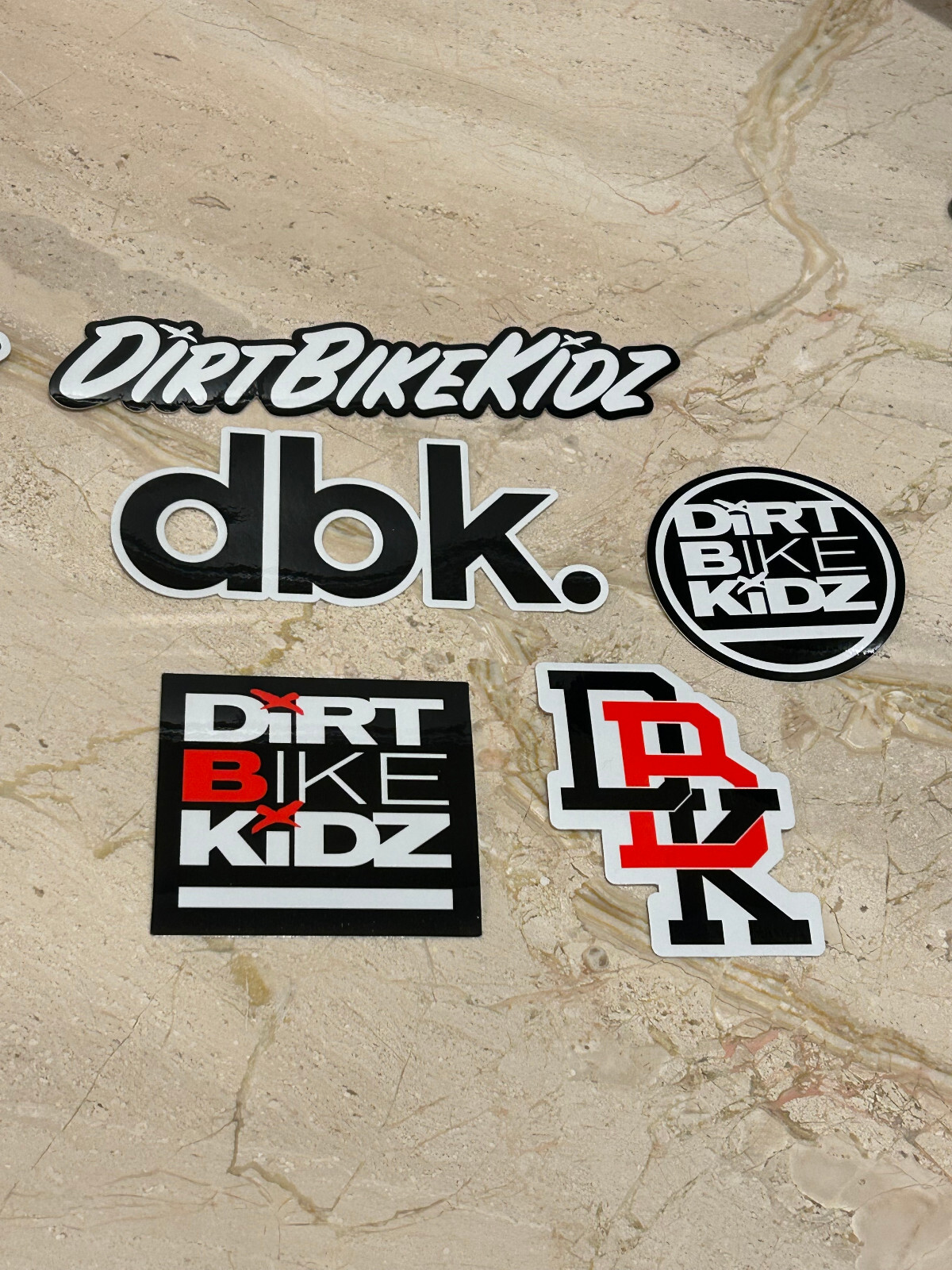 DIRT BIKE KIDS DBK LOT OF STICKERS HELMET PHONE TOOLBOX DECALS DIRTBIKE ...