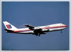 Airplane Postcard United Airlines Boeing b-747-222B On Approach Tokyo HM17