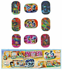 SERIE COMPLETA CARD OLOGRAFICHE HAPPY HIPPO DE163 - DE165 + 3 BPZ KINDER 2009/10